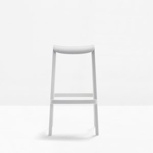 white modern ergonomic stool