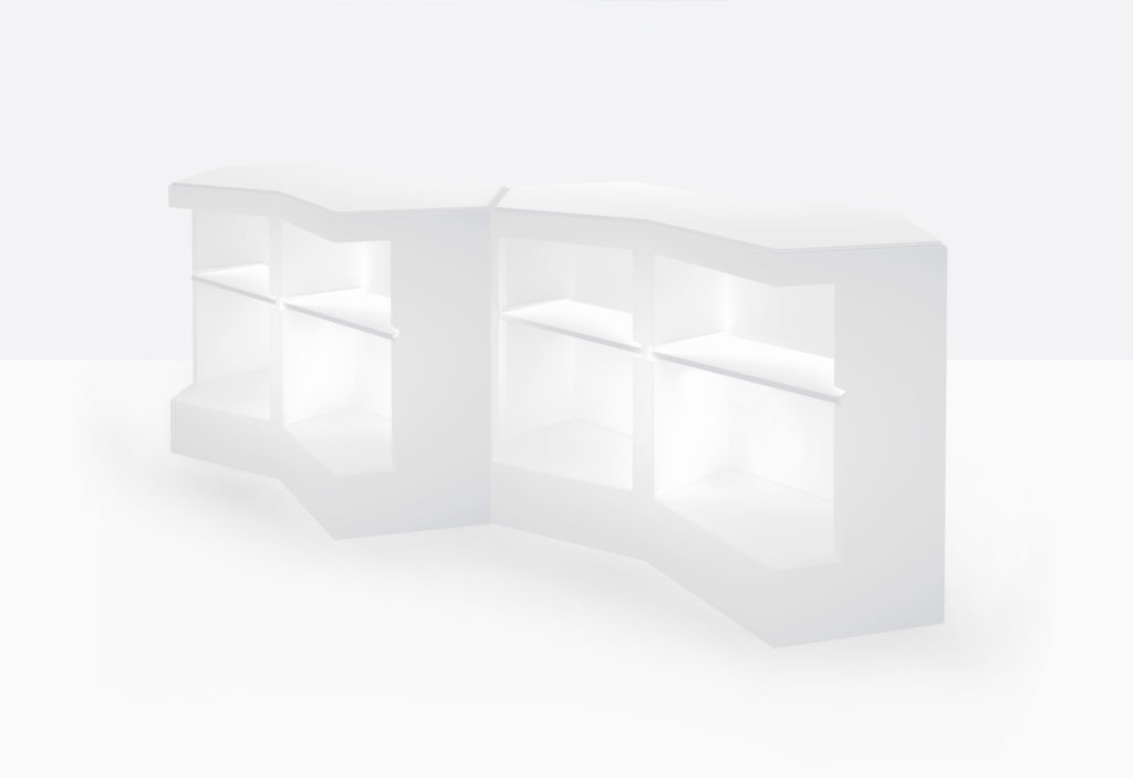 white luxury modular bar counter