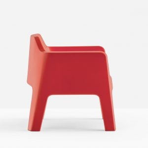 red outdoor stylish lounge armchair