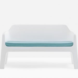 blue comfortable two-seat cushion