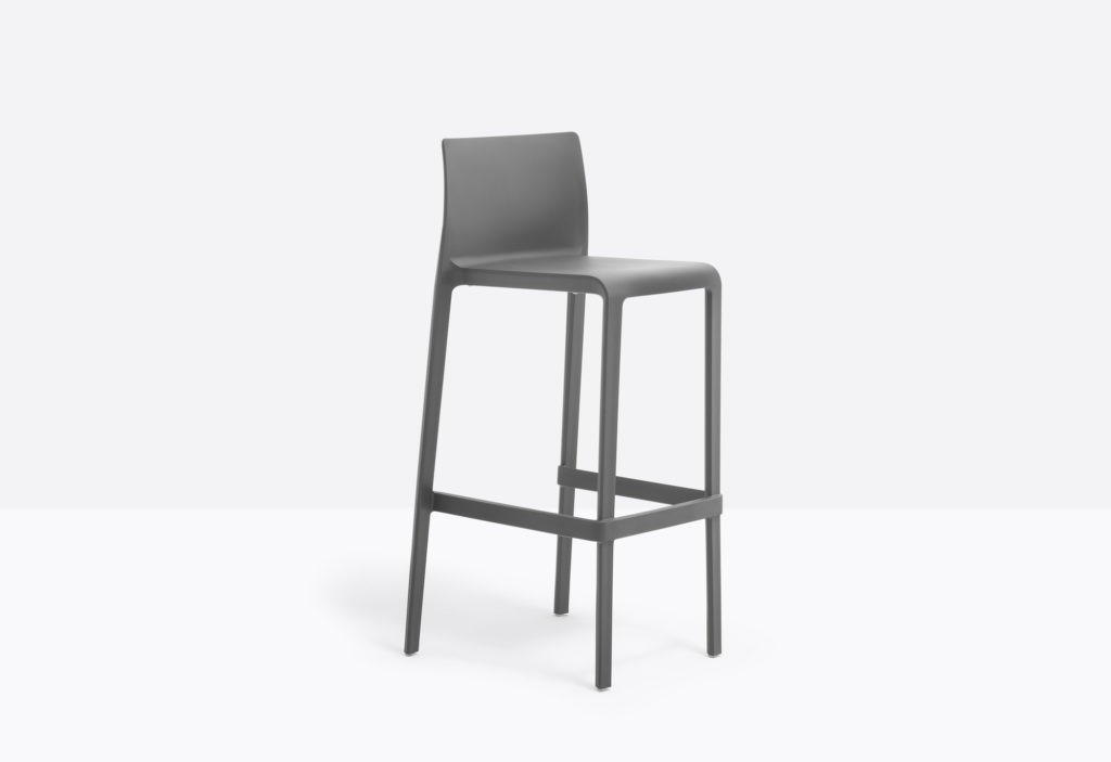 grey modern polypropylene bar stool
