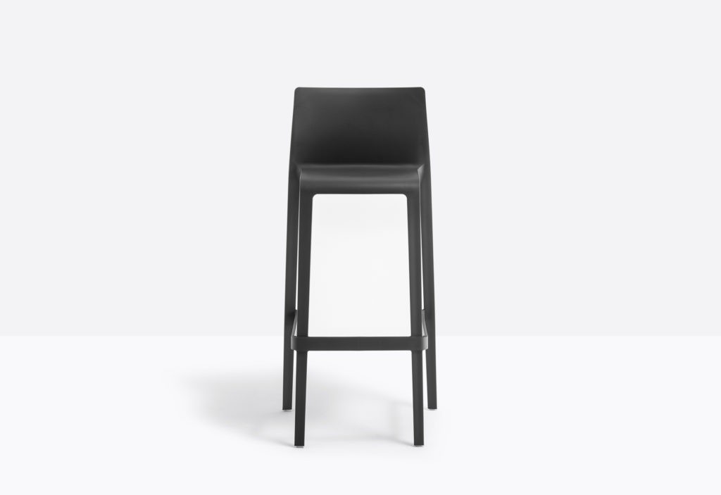 black modern polypropylene bar stool
