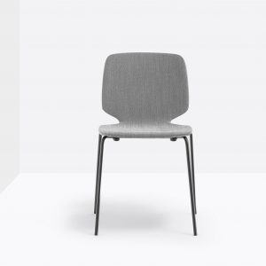 grey upholstered technopolymer shell office chair