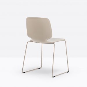 cream shell chair with steel rode traditional frame babila