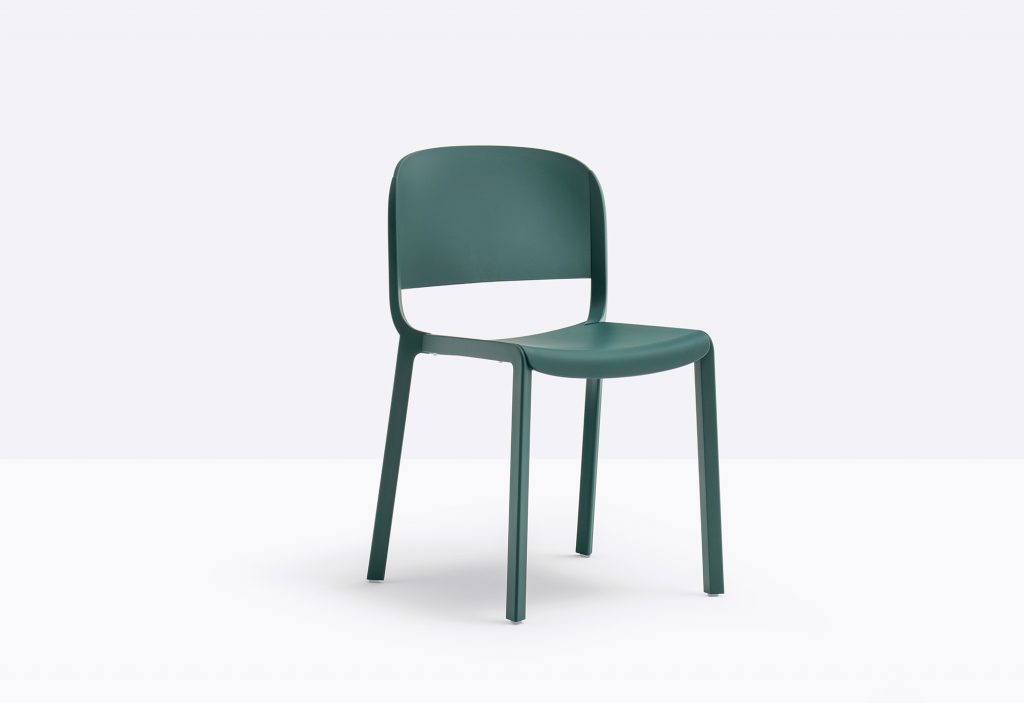 dark green stackable traditional bistro chair