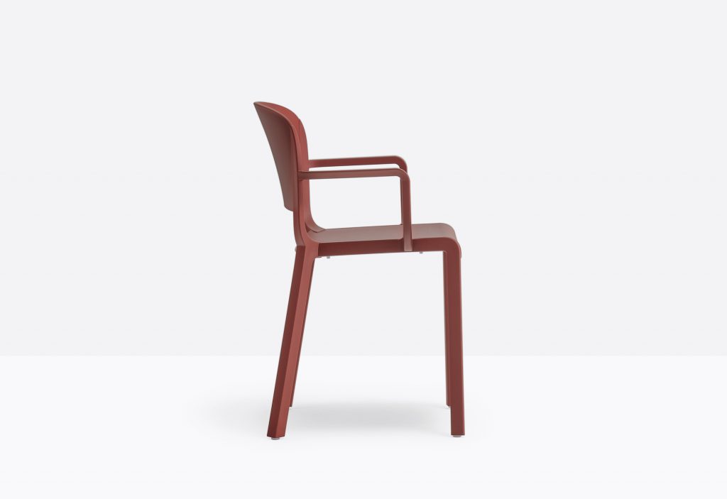 red traditional bistro armchair