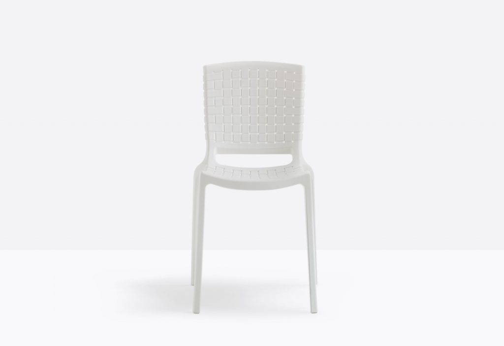 white woven chair