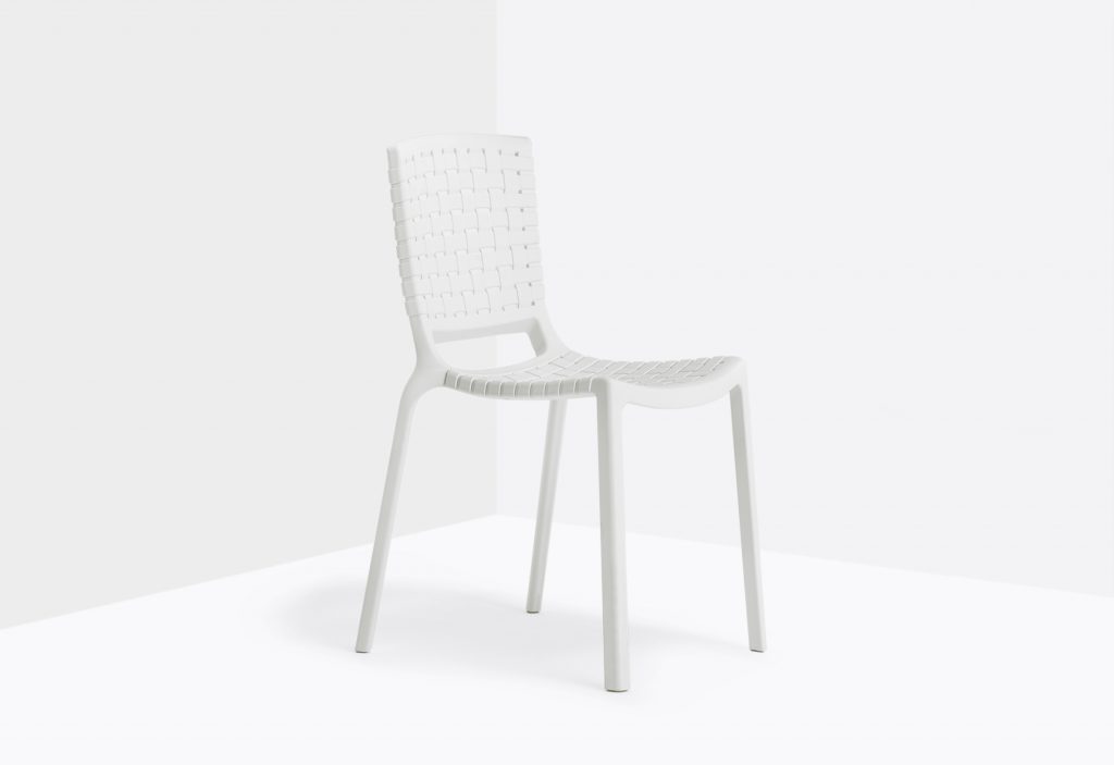 white woven chair