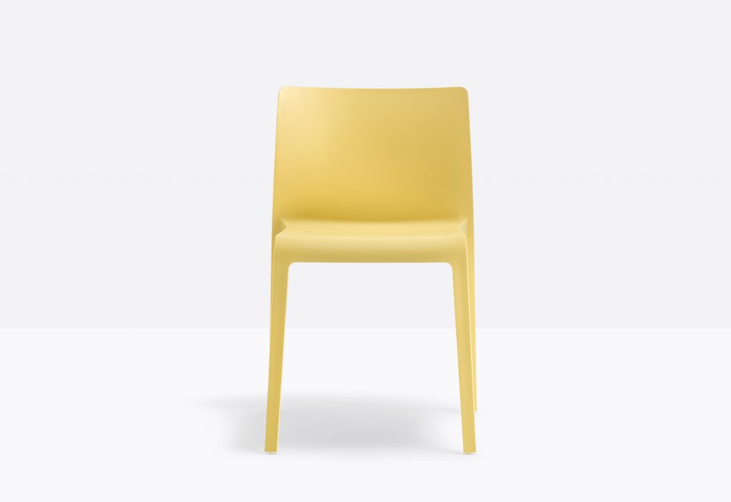 yellow stylish stackable polypropylene chair