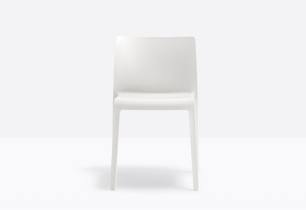 white stylish stackable polypropylene chair