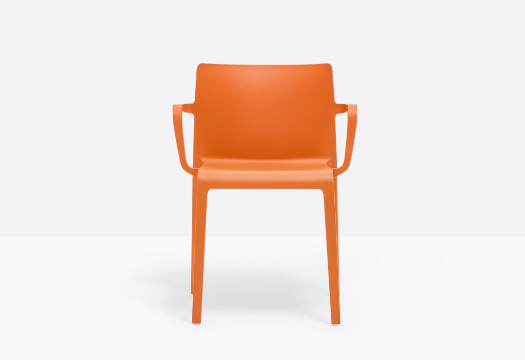 orange stylish stackable armchair