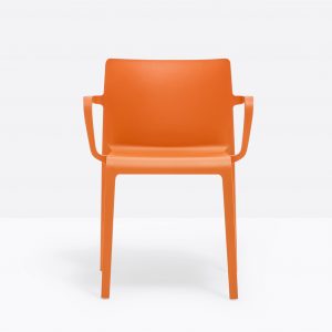 orange stylish stackable armchair