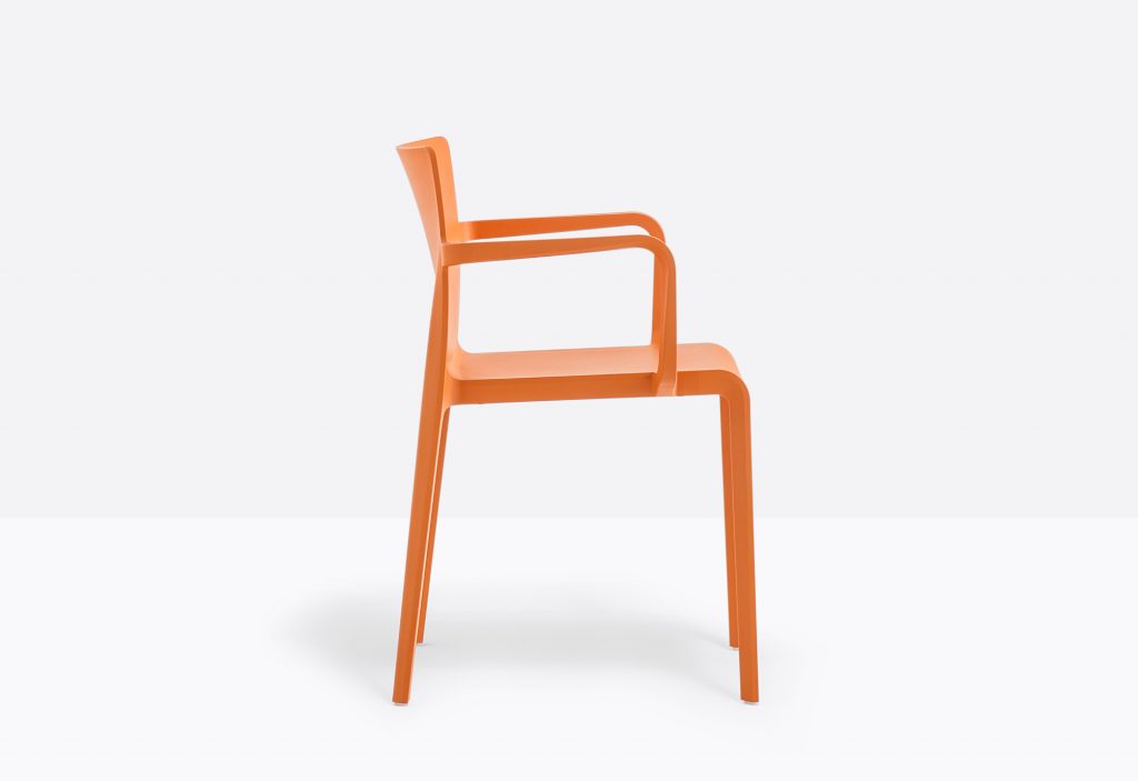 orange stylish stackable armchair