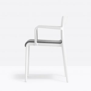 polypropylene chair with fabric seat