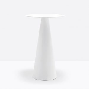 white tall conical poseur table