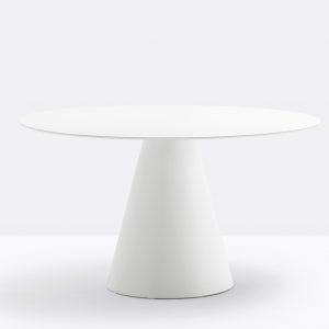 white conical poseur table